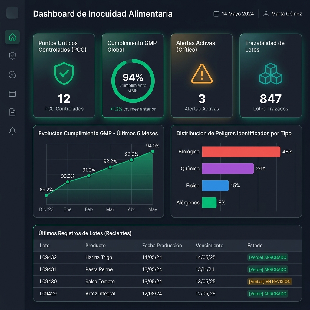 Dashboard de Inocuidad Alimentaria
